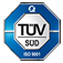 Zertifikats-Logo des TÜV SÜD für Qualitätsmanagement nach der Norm ISO 9001